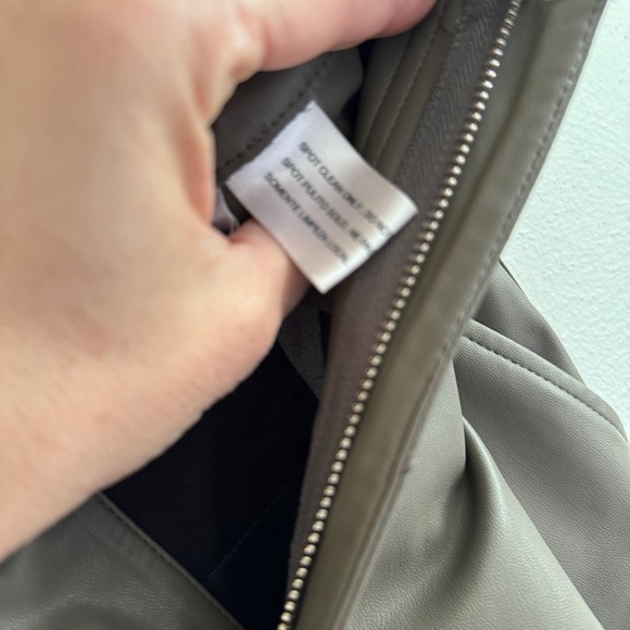 AG Cleo High Waist Kick Flare Faux Leather Pants “Natural” color 28 - Picture 6 of 10